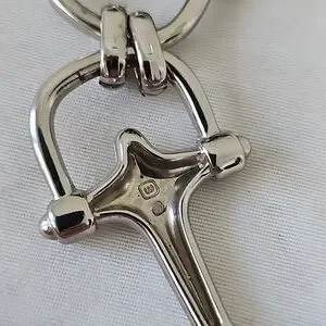 Equestrian Heavy Chromed Horse Bit Link Bridle Snaffle Belt 33\